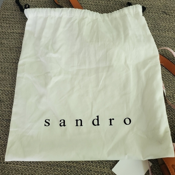 Sandro "Lou MM Curcuma" Cognac Braided Shoulder Bag - Picture 15 of 15